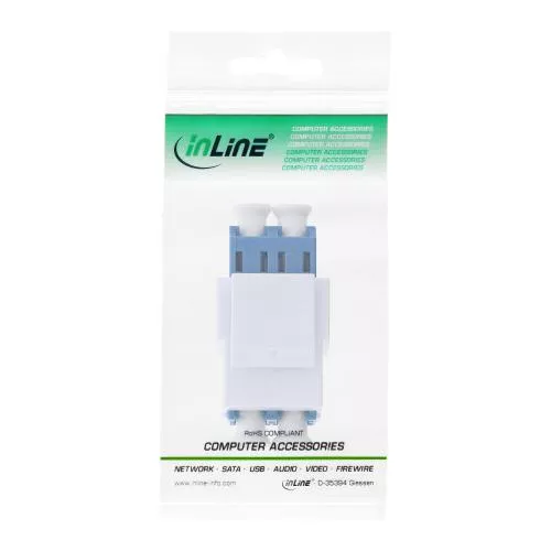 LWL Keystone Snap-In Kupplung LC/LC, Duplex, Singlemode, Weiß/Blau