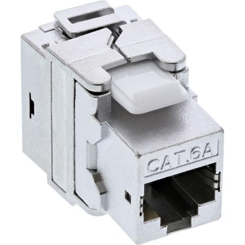 RJ45 Keystone-Modul Cat.6A, geschirmt, Snap-In, LSA, mit Zugentlastung