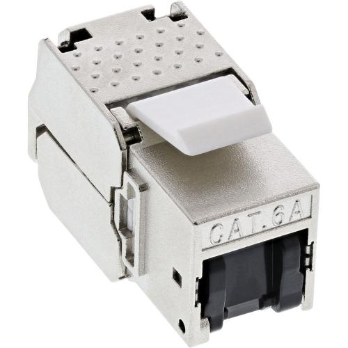RJ45 Keystone-Modul Cat.6A, geschirmt, Snap-In, LSA, mit Staubschutz