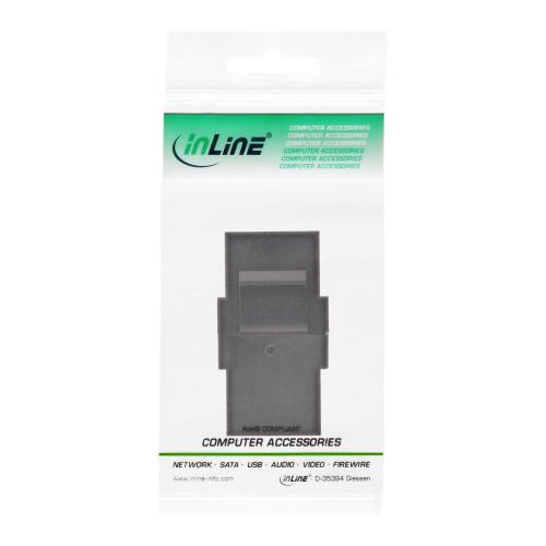 InLine® USB 2.0 Keystone Snap-In Einsatz USB A Buchse Buchse schwarz
