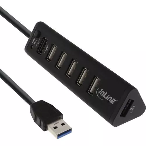 InLine Smart Hub 7fach USB 3.0 2.0 Hub mit Schnelllade Anschluss