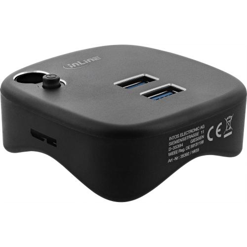 Preview: InLine® USB 3.0 Multihub schwarz