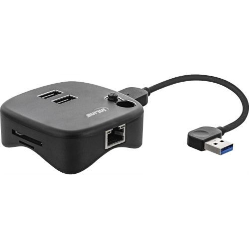 Preview: InLine® USB 3.0 Multihub schwarz