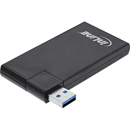 InLine® 180 Twist Hub USB 3.0 4 Port drehbar schwarz
