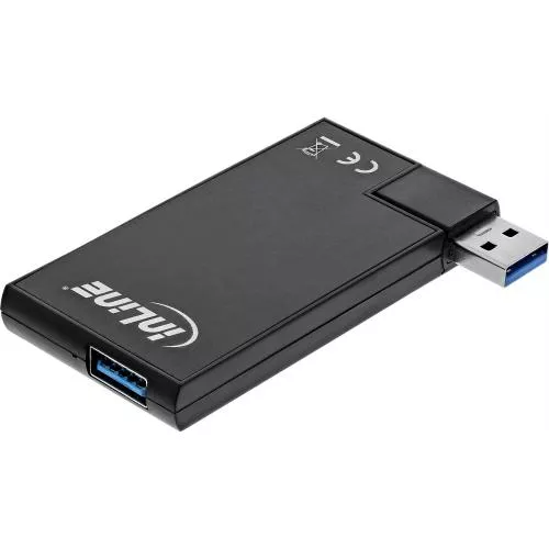 InLine® 180 Twist Hub USB 3.0 4 Port drehbar schwarz