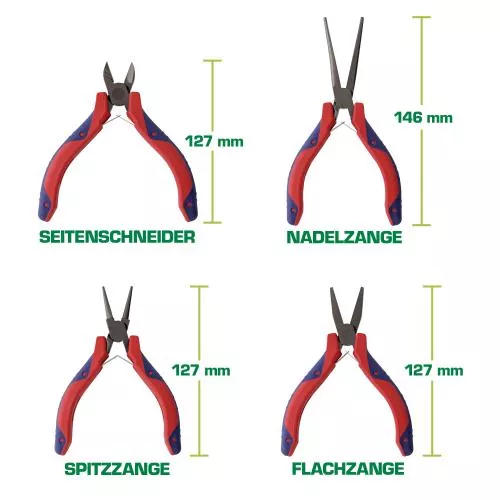 InLine® Elektronikzangen Set 8teilig