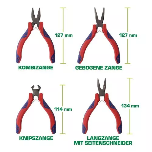 InLine® Elektronikzangen Set 8teilig