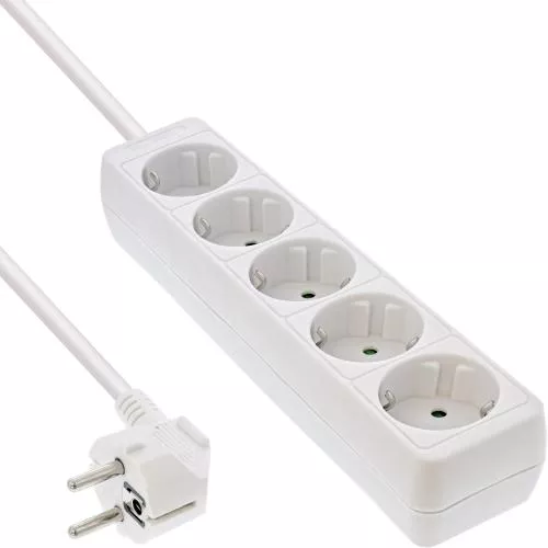 Steckdosenleiste 5-fach – Schutzkontakt – 1,5 m – weiß