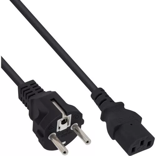 Kaltgerätekabel C13 – Schutzkontaktstecker gerade
