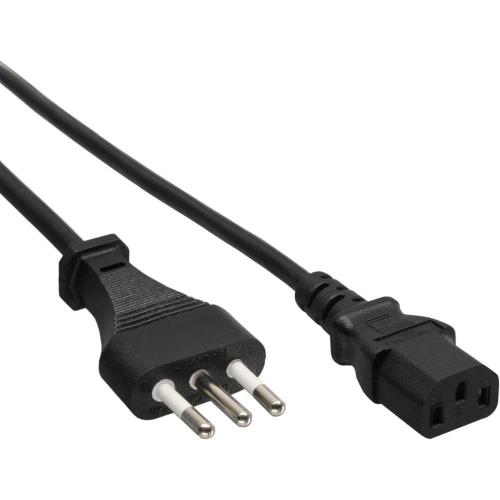 Netzkabel Italien-Stecker auf Kaltgerätebuchse C13, 3-polig, 10A/250V