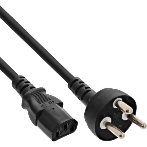 InLine® Netzkabel Netzstecker Dänemark auf Kaltgerätebuchse C13