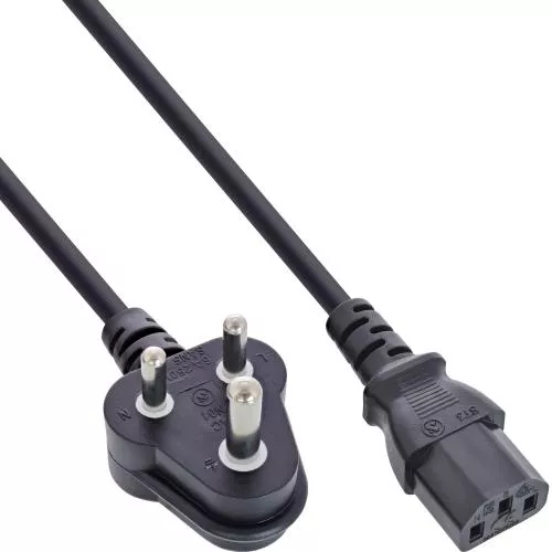 Netzkabel Südafrika Typ D auf C13 – 1,8 m / 5 A
