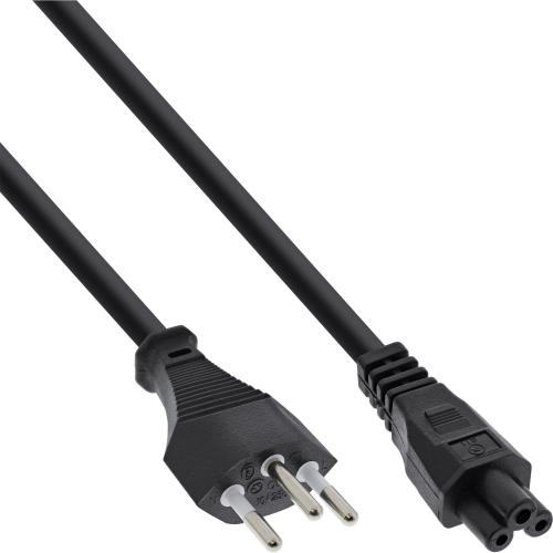 Notebook-Netzkabel Schweiz SEV 1011 auf C5 – 2 m