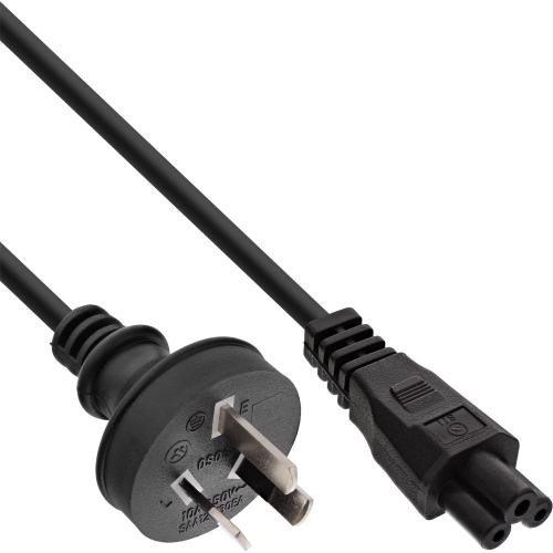 InLine® Netzkabel Netzstecker Argentinien auf Notebook 3pol Buchse 2m