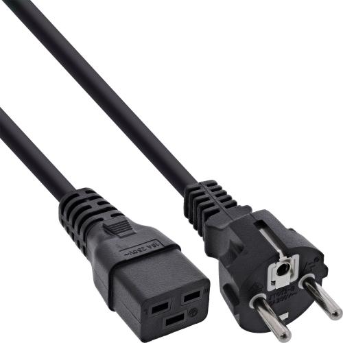 Kaltgerätekabel C19 – Schutzkontaktstecker gerade / 16 A