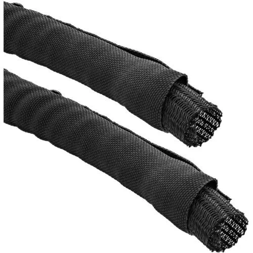 InLine Kabelkanal Geflechtschlauch mit Polyestergewebemantel selbstverschließend schwarz 10mm Durchmesser 1m