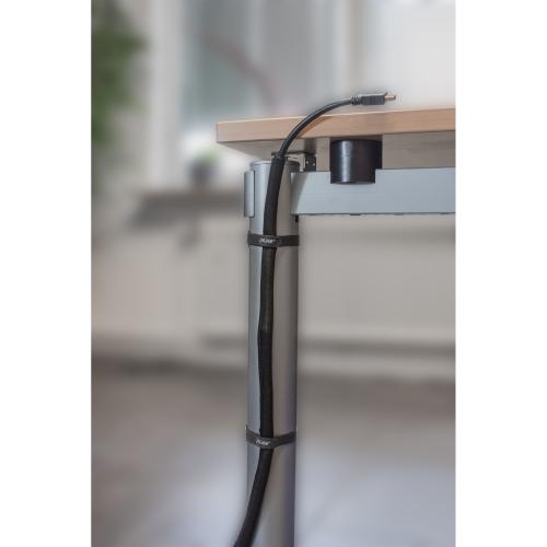 Preview: Geflechtschlauch Kabelkanal – selbstverschließend – 5 m – Ø 25 mm – Schwarz