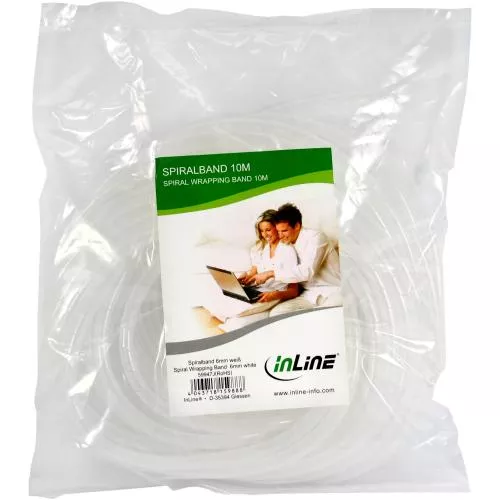 Spiralband Kabelschlauch – 10 m – Ø 16 mm – Weiß