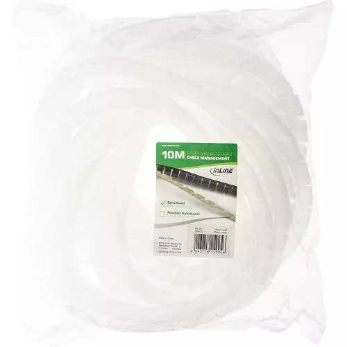 InLine® Spiralband 10m weiß 20mm