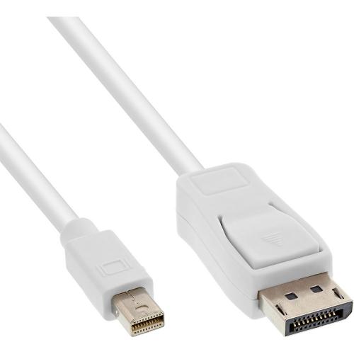 InLine® Mini DisplayPort zu DisplayPort Kabel Stecker Stecker weiß