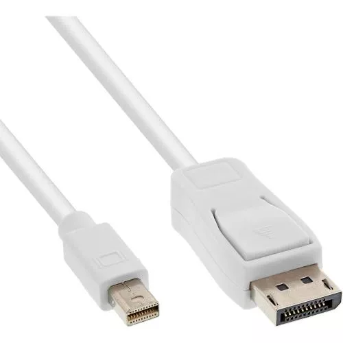 Mini DisplayPort zu DisplayPort Kabel Stecker Stecker weiß