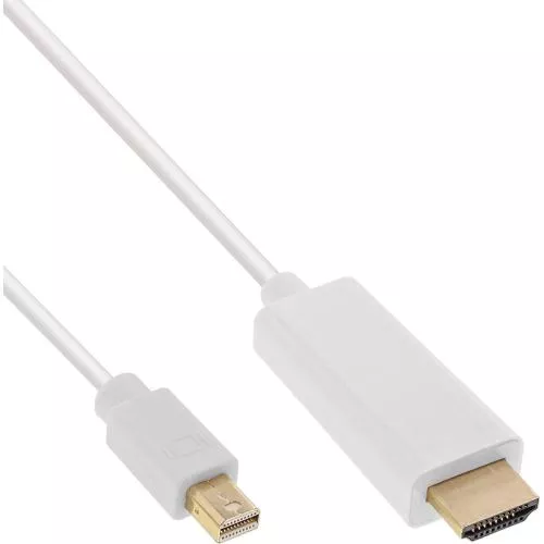 InLine® Mini DisplayPort zu HDMI Kabel 4K2K Stecker Stecker weiß