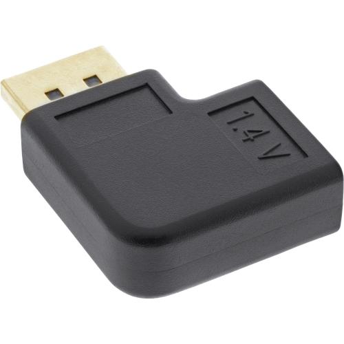 DisplayPort Winkeladapter 8K – DisplayPort Stecker auf Buchse, rechts gewinkelt