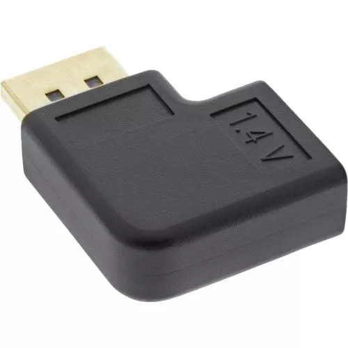 DisplayPort Winkeladapter 8K – DisplayPort Stecker auf Buchse, rechts gewinkelt