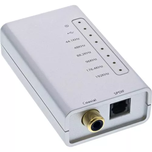 InLine® USB HD Audio Adapter USB HiFi zu Digital Coax Toslink I2S Audio Konverter