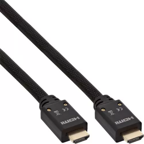 InLine® HDMI Kabel Aktiv High Speed Ethernet Stecker Stecker schwarz Kontakte vergoldet