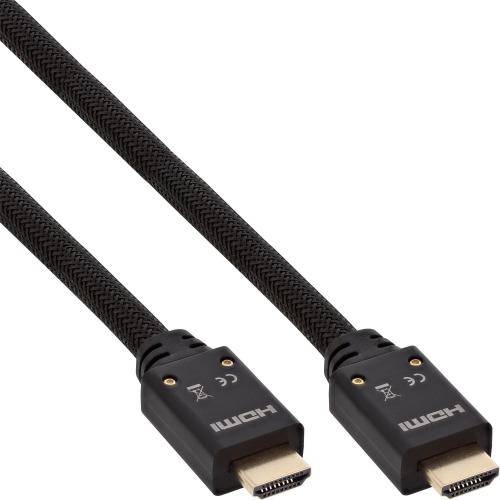 Preview: InLine® HDMI 2.0b Aktiv High Speed Kabel, Ethernet, 4K2K, Stecker Stecker, Nylon-Geflecht Mantel