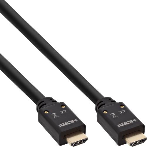 InLine® HDMI 2.0b Aktiv High Speed Kabel, Ethernet, 4K2K, Stecker Stecker, Mantel glatt