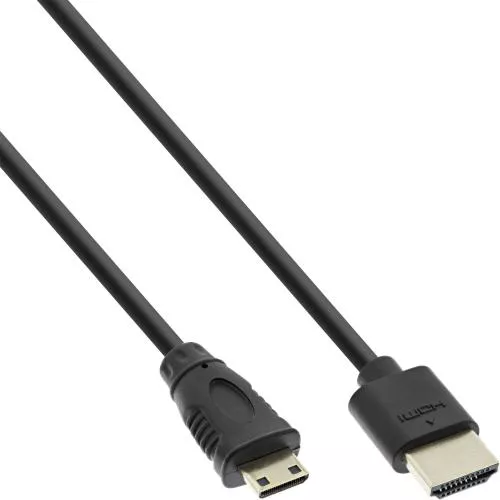 HDMI 2.0b Superslim Kabel 4K/60 Hz, HDMI-A auf Mini-HDMI-C