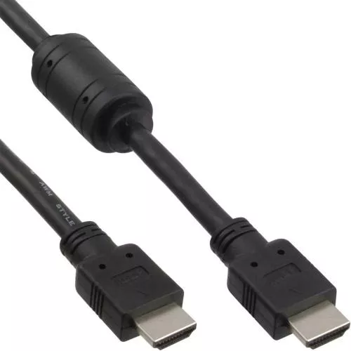InLine® HDMI Kabel High Speed Stecker Stecker Ferritkern schwarz