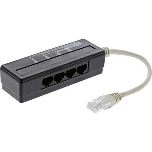 Telefon-Port-Splitter RJ45, 4-fach, 0,15 m, 2-Draht-Belegung