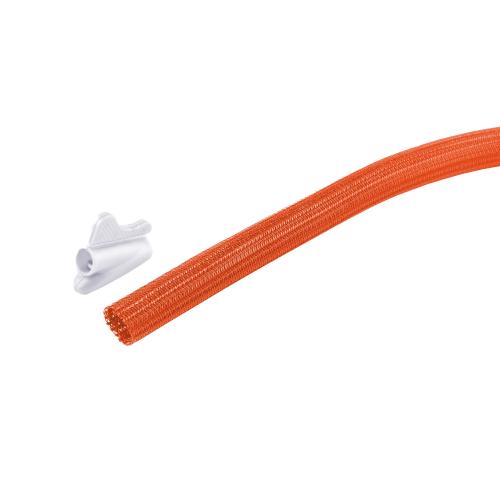Flexibler Kabelkanal / Kabelschlauch – 3,75 m – Ø 13 mm – Orange – inkl. Einziehwerkzeug