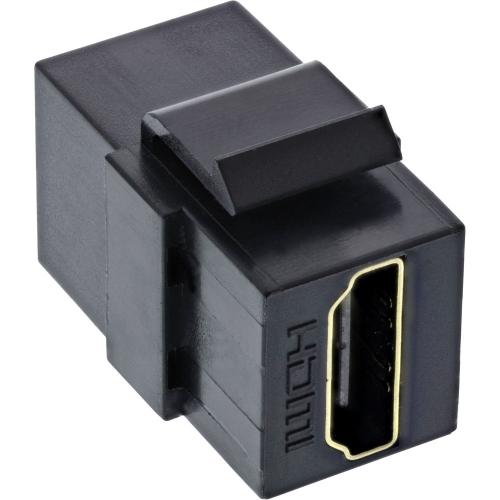 HDMI Keystone-Modul Snap-In, 4K @ 60Hz, Buchse/Buchse, schwarz