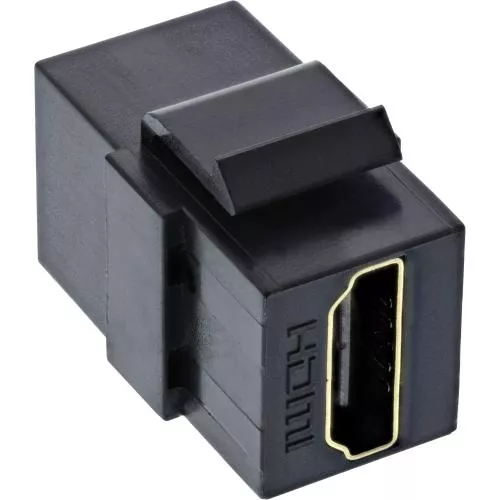 Keystone Modul HDMI Buchse Gender Changer schwarz SNAP-IN Adapter Verbinder 