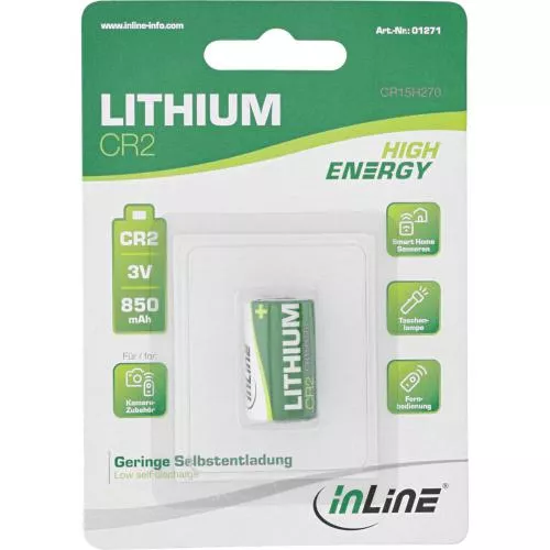 InLine Lithium High Energy Batterie CR2