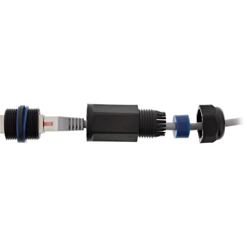 Preview: RJ45-Outdoor-Kupplung Cat.6, IP67, geschirmt, 2x RJ45 Buchse