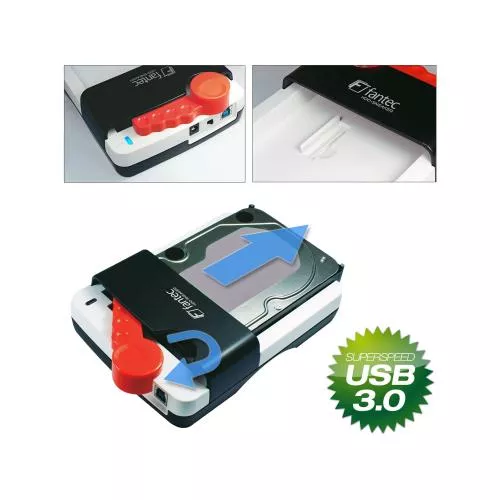 FANTEC HDD Sneaker HDD Docking Station mit USB 3.0, 2,5" und 3,5" weiß