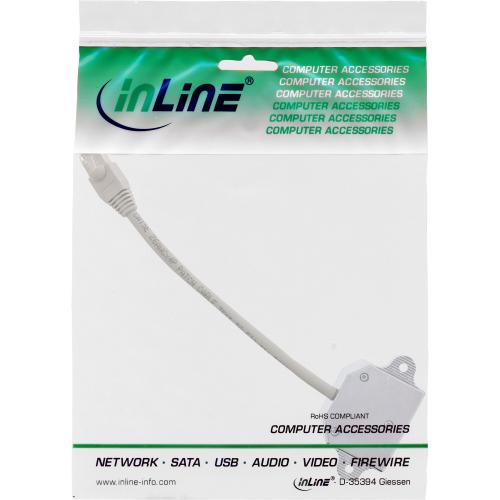 Preview: RJ45-Port-Doubler Cat.5e ISDN, Stecker auf 2x Buchse, 15 cm, Cable Sharing