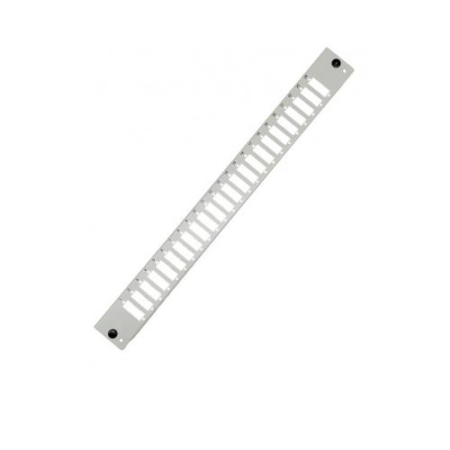 Frontblende für 19" LWL-Spleißbox 1 HE, 24× SC Duplex / LC Quad