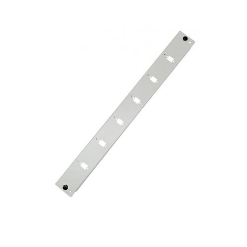 Frontblende für 19" LWL-Spleißbox 1 HE, 6× LC Duplex / SC / E2000 / LSH