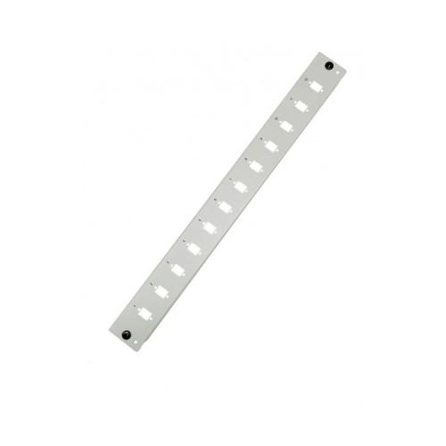 Frontblende für 19" LWL-Spleißbox 1 HE, 12× LC Duplex / SC / E2000 / LSH
