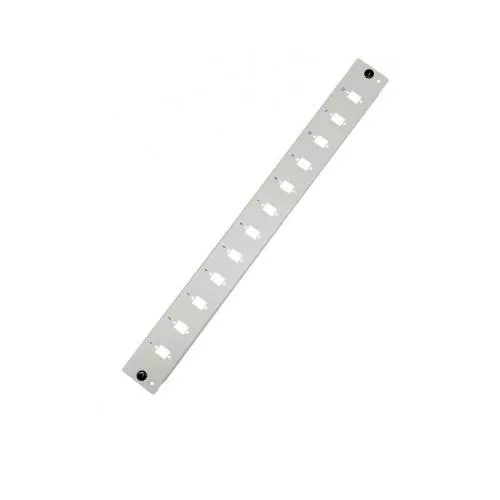 Frontblende für 19" LWL-Spleißbox 1 HE, 12× LC Duplex / SC / E2000 / LSH