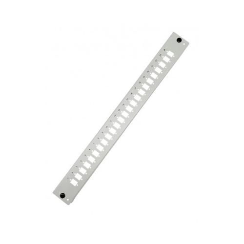 Frontblende für 19" LWL-Spleißbox 1 HE, 24x LC Duplex / SC / E2000 / LSH