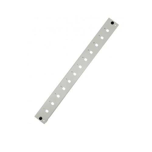 Frontblende für 19" LWL-Spleißbox 1 HE, 12× ST / FC Simplex