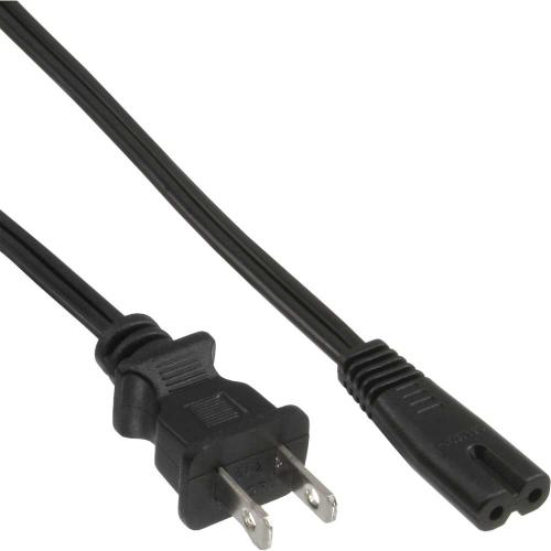 InLine® Netzkabel Netzstecker Japan auf Euro 8 C7 Stecker schwarz 1,8m