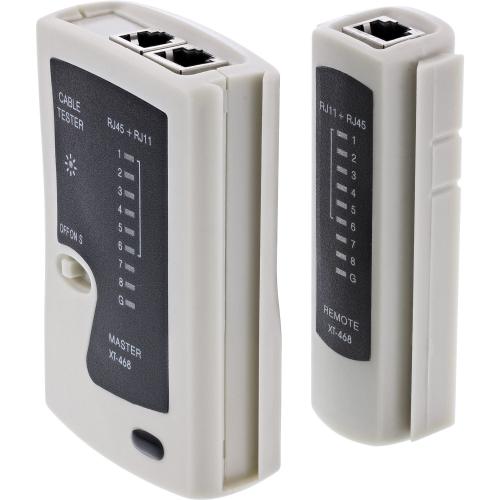 Preview: InLine® Tester für RJ45 Kabel mit 9 LED's